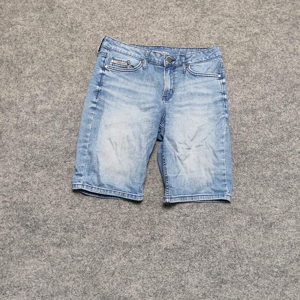 Calvin Klein Jeans Denim Bermuda Shorts Womens 6 Blue City Short Casual